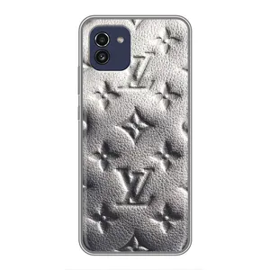 Текстурный Чехол Louis Vuitton для Самсунг А03 (Бежевый ЛВ)