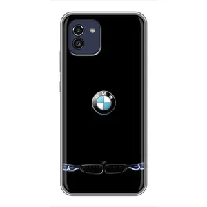 Силіконовий бампер з картинкою машини на Samsung Galaxy A03 (A035) (Чорний BMW)