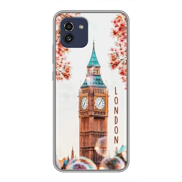 Чехол с рисунком «Часы Лондон» для Samsung Galaxy A03 (A035)