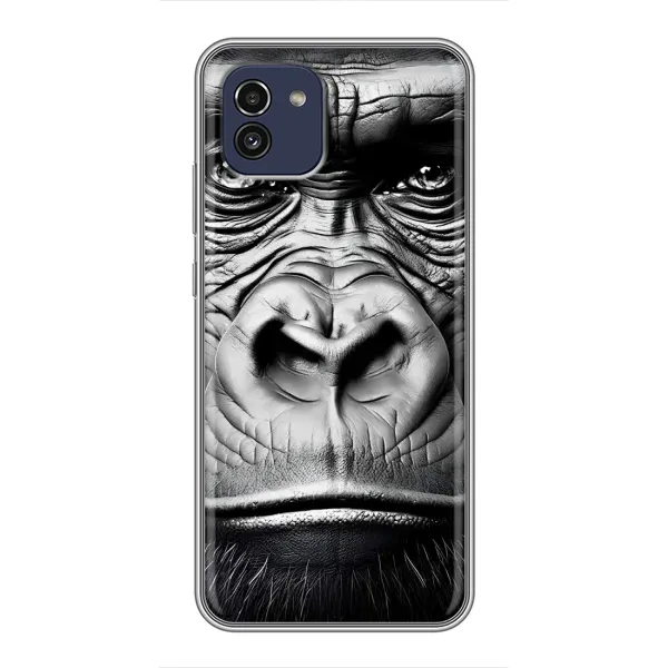 Чехол с рисунком «Черная обезьяна» для Samsung Galaxy A03 (A035) Чехол с рисунком «Черная обезьяна» для Samsung Galaxy A03 (A035)