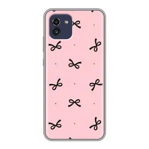 Чохол банти для Samsung Galaxy A03 (A035) (Чорні бантики)