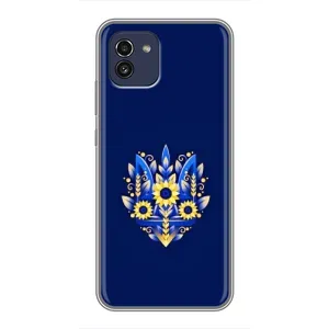 Чехол Укр Символика для Samsung Galaxy A03 (A035) (Цветущий Герб)