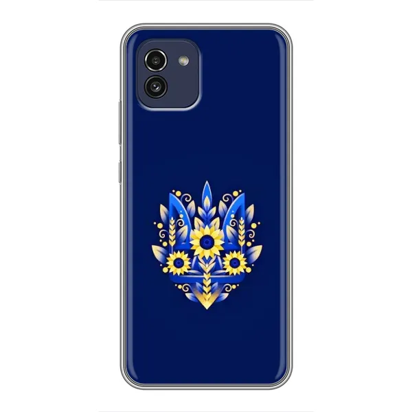 Чехол с рисунком «Цветущий Герб» для Samsung Galaxy A03 (A035)