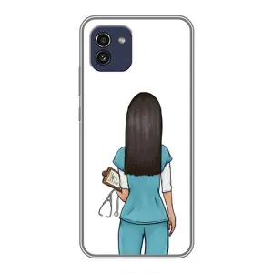 Силиконовый бампер (Работники) на Samsung Galaxy A03 (A035) (Доктор)