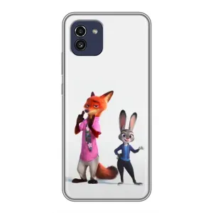 Силиконовый чехол с принтом Зоотрополіс для Samsung Galaxy A03 (A035) (Джуди и Ник)