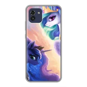 Чехол Unicorn на Samsung Galaxy A03 (A035) (Единорожки на тучках)