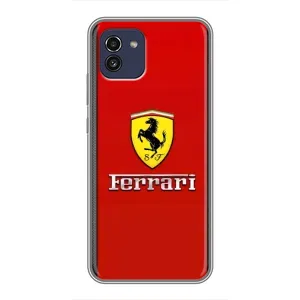 Силіконовий бампер з картинкою машини на Samsung Galaxy A03 (A035) (Ferrari Logo)