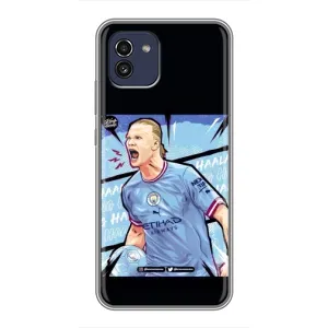Чехлы с принтом для Samsung Galaxy A03 (A035) Футболист (гол Эрлинг Холланд)