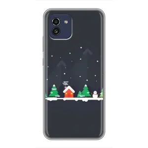 Силіконовий бампер на різдво для Samsung Galaxy A03 (A035) (Місто зимове)