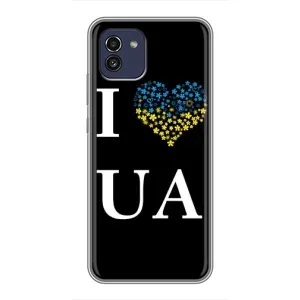 Силиконовый Чехол на Samsung Galaxy A03 (A035) (Я-Украина) (I Love UA)