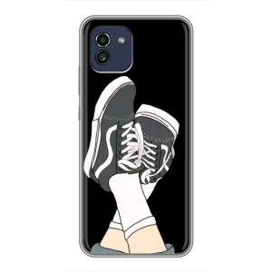 Чехол с Прикольным принтом на Samsung Galaxy A03 (A035) (Кеды)