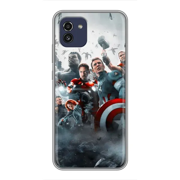 Чехол с рисунком «Команда марвел» для Samsung Galaxy A03 (A035)