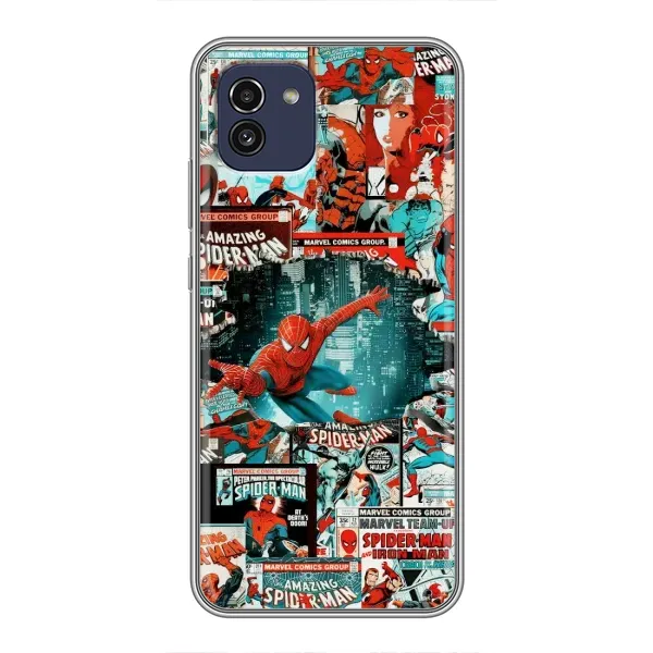 Чехол с рисунком «Комиксы Человек Паук» для Samsung Galaxy A03 (A035) Чехол с рисунком «Комиксы Человек Паук» для Samsung Galaxy A03 (A035)