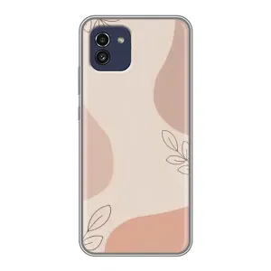 Чохол квітковий дизайн для Samsung Galaxy A03 (A035) (Кориневий фон)