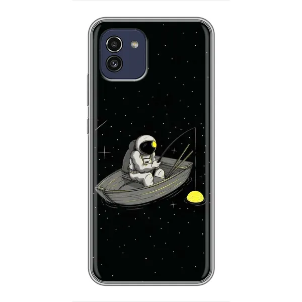 Чехол с рисунком «Космонавт на рыбалке» для Samsung Galaxy A03 (A035) Чехол с рисунком «Космонавт на рыбалке» для Samsung Galaxy A03 (A035)