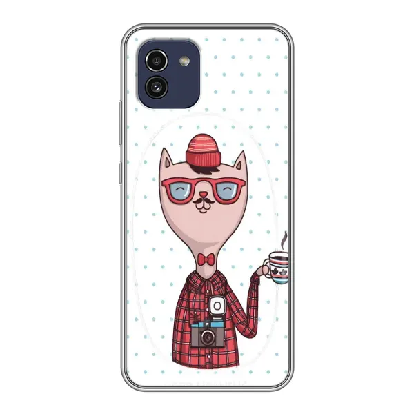 Чехол с рисунком «Кот аристократ» для Samsung Galaxy A03 (A035) Чехол с рисунком «Кот аристократ» для Samsung Galaxy A03 (A035)