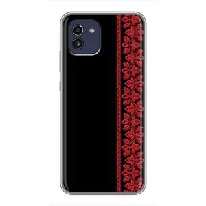Силіконовый Чохол на Samsung Galaxy A03 (A035) (Червона вишиванка)