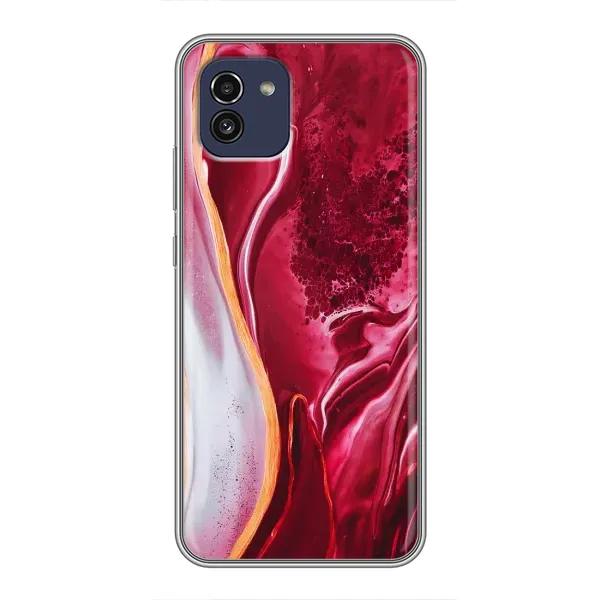 Чехол с рисунком «Красный мрамор» для Samsung Galaxy A03 (A035) Чехол с рисунком «Красный мрамор» для Samsung Galaxy A03 (A035)