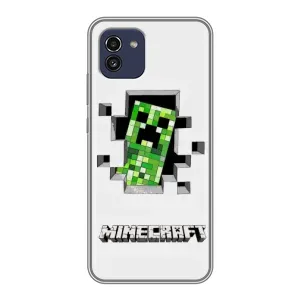 Чехлы для Samsung Galaxy A03 (A035) (Персонажи Майн Крафт) (Крипер)