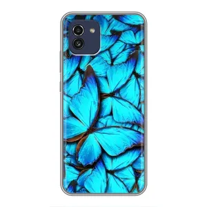 Силиконовый бампер с картинкой животных для Samsung Galaxy A03 (A035) (Крылья бабочек)