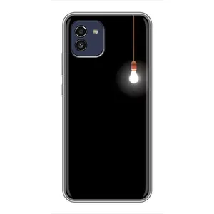 Чохол з картинками на чорному фоні для Samsung Galaxy A03 (A035) (Лампочка)