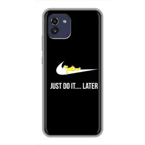 Силиконовый Чехол на Samsung Galaxy A03 (A035) с картинкой Nike (Later)