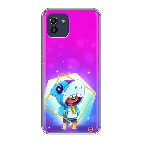 Чехол с рисунком «Леон в костюме Акулы» для Samsung Galaxy A03 (A035)