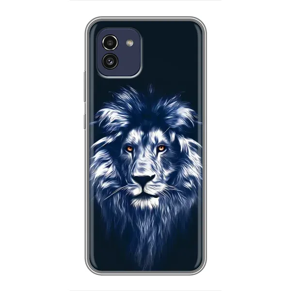 Чехол с рисунком «Лев - синий» для Samsung Galaxy A03 (A035) Чехол с рисунком «Лев - синий» для Samsung Galaxy A03 (A035)