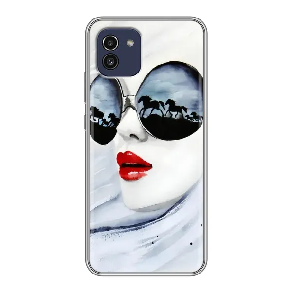 Чехол с рисунком «Любительница коней» для Samsung Galaxy A03 (A035) Чехол с рисунком «Любительница коней» для Samsung Galaxy A03 (A035)