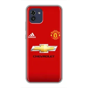Силиконовые Чехлы принт Футбол на Samsung Galaxy A03 (A035) (Man United)