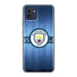 Силиконовые Чехлы принт Футбол на Samsung Galaxy A03 (A035) (ManCity)