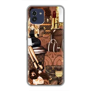 Чехол Стиль Louis Vuitton на Samsung Galaxy A03 (A035) (Мода Луи Виттон)