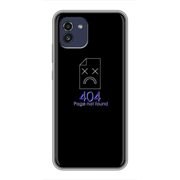 Чехол с рисунком «Ошибка 404» для Samsung Galaxy A03 (A035) Чехол с рисунком «Ошибка 404» для Samsung Galaxy A03 (A035)