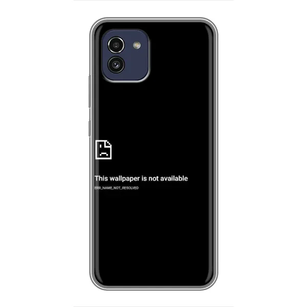 Чехол с рисунком «Ошибка» для Samsung Galaxy A03 (A035) Чехол с рисунком «Ошибка» для Samsung Galaxy A03 (A035)