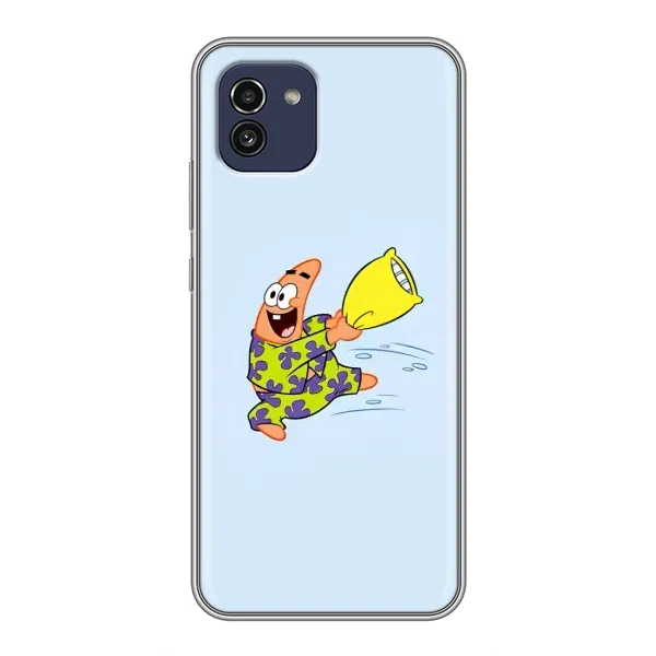 Чехол с рисунком «Патрик с подушкой» для Samsung Galaxy A03 (A035)