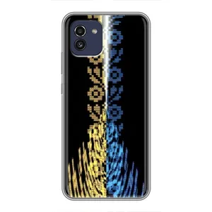 Силіконовый Чохол на Samsung Galaxy A03 (A035) (Патріотична вишиванка)