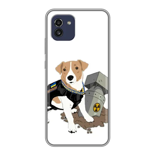 Чехол с рисунком «Пёс Патрон с ракетой» для Samsung Galaxy A03 (A035) Чехол с рисунком «Пёс Патрон с ракетой» для Samsung Galaxy A03 (A035)