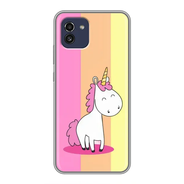 Чехол с рисунком «Радужный Единорог» для Samsung Galaxy A03 (A035) Чехол с рисунком «Радужный Единорог» для Samsung Galaxy A03 (A035)