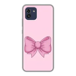 Чохол банти для Samsung Galaxy A03 (A035) (Рожевий бантик)