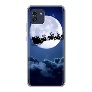 Чохол Санта Клаус для Samsung Galaxy A03 (A035) (Санта - місяць)