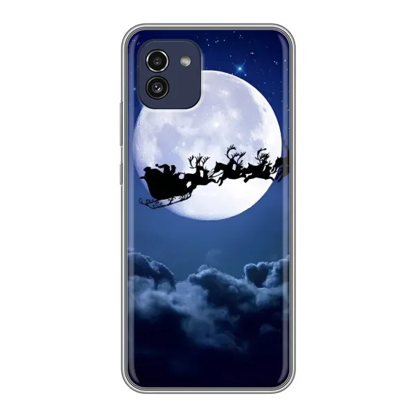 Чехол с рисунком «Санта - луна» для Samsung Galaxy A03 (A035) Чехол с рисунком «Санта - луна» для Samsung Galaxy A03 (A035)