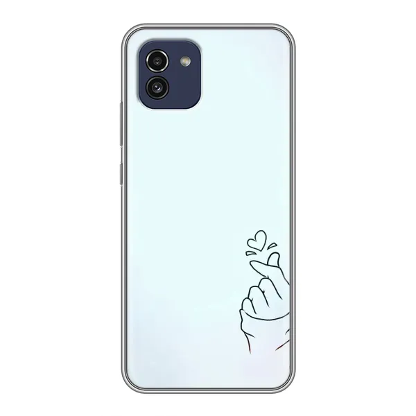 Чехол с рисунком «Сердце на голубом» для Samsung Galaxy A03 (A035) Чехол с рисунком «Сердце на голубом» для Samsung Galaxy A03 (A035)