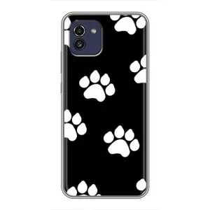Бампер для Samsung Galaxy A03 (A035) с картинкой "Песики" (Следы собак)