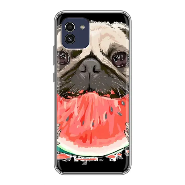 Чехол с рисунком «Смешной Мопс» для Samsung Galaxy A03 (A035)