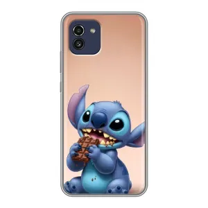 Чехол с рисунком Стич для Samsung Galaxy A03 (A035) (Стич с шоколадом)