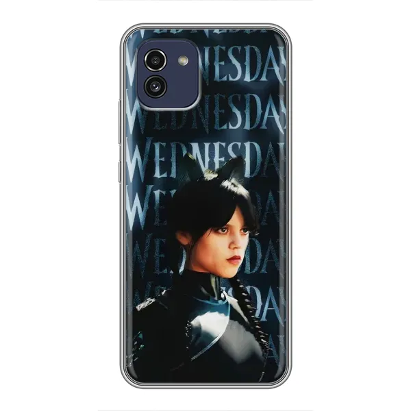 Чехол с рисунком «Уэнздей с ушками» для Samsung Galaxy A03 (A035) Чехол с рисунком «Уэнздей с ушками» для Samsung Galaxy A03 (A035)