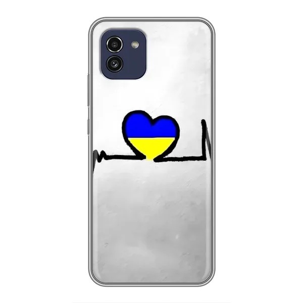 Чехол с рисунком «Украинская кардиограмма» для Samsung Galaxy A03 (A035) Чехол с рисунком «Украинская кардиограмма» для Samsung Galaxy A03 (A035)