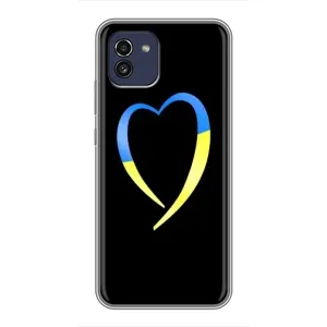 Силиконовый Чехол на Samsung Galaxy A03 (A035) (Я-Украина) (Украинское сердце)