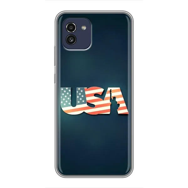 Чехол с рисунком «USA» для Samsung Galaxy A03 (A035)