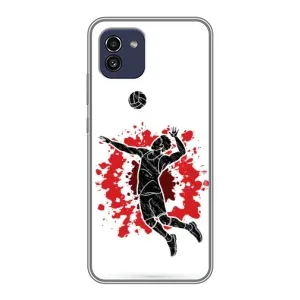 Чохли з прінтом Спортивна тематика для Samsung Galaxy A03 (A035) (Волейболіст)
